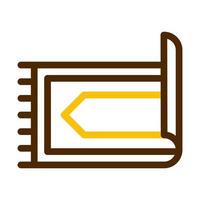 matta ikon duofärg brun gul stil ramadan illustration vektor element och symbol perfekt.