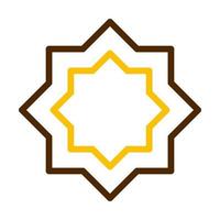 Dekoration Symbol duocolor braun Gelb Stil Ramadan Illustration Vektor Element und Symbol perfekt.