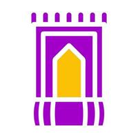 Teppich Symbol solide lila Gelb Stil Ramadan Illustration Vektor Element und Symbol perfekt.