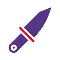 Messer Symbol solide rot lila Stil Militär- Illustration Vektor Heer Element und Symbol perfekt.