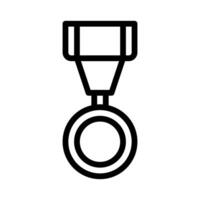 Medaille Symbol Gliederung Stil Militär- Illustration Vektor Heer Element und Symbol perfekt.