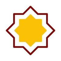 Dekoration Symbol Duotone rot Gelb Stil Ramadan Illustration Vektor Element und Symbol perfekt.