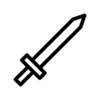 Schwert Symbol Gliederung Stil Militär- Illustration Vektor Heer Element und Symbol perfekt.