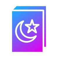 Koran Symbol solide Gradient lila Stil Ramadan Illustration Vektor Element und Symbol perfekt.