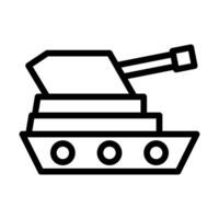 tank ikon översikt stil militär illustration vektor armén element och symbol perfekt.