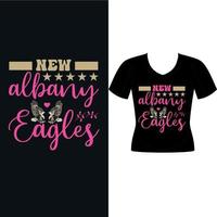 ny albany eagles typografi t skjorta design vektor