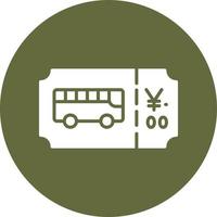 Bus Fahrkarte Vektor Symbol