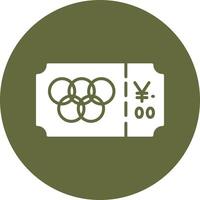 olympic biljett vektor ikon