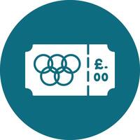 olympic biljett vektor ikon
