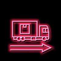 liefern LKW Neon- glühen Symbol Illustration vektor