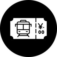 Zug Fahrkarte Vektor Symbol