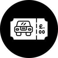 Parkplatz Fahrkarte Vektor Symbol