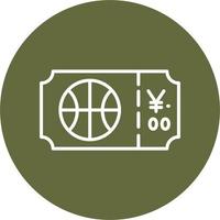 Basketball Fahrkarte Vektor Symbol