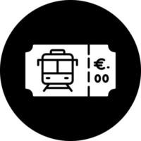 tåg biljett vektor ikon