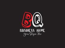 minimalistisch bq Brief Logo, bunt bq Kinder Geschäft Logo vektor