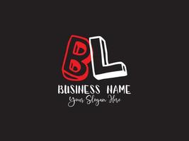 minimalistisch bl Brief Logo, bunt bl Kinder Geschäft Logo vektor