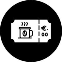 kaffe biljett vektor ikon