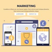 Vektor Digital Marketing Design Illustration