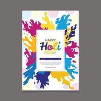 ein Poster zum das glücklich holi Festival ist auf Mittwoch 8 .. Marsch. vektor