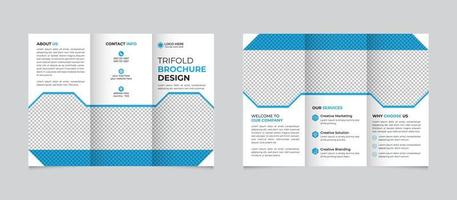 företags- modern företag trifold broschyr design mall fri vektor