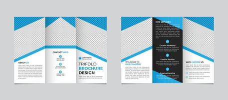 företags- kreativ modern trifold företag broschyr mall design fri vektor