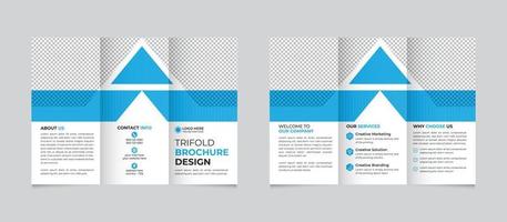 företags- modern företag trifold broschyr mall design fri vektor