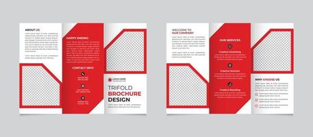 företags- modern företag tri vika ihop broschyr design fri vektor