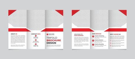 företags- kreativ modern trifold broschyr mall design fri vektor