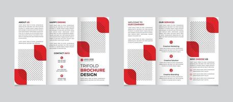 företags- kreativ modern företag trifold broschyr mall design fri vektor