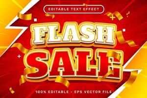 Flash Sale 3D-Texteffekt und bearbeitbarer Texteffekt vektor