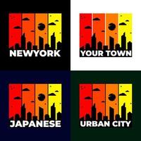 urban t-shirt tema design. urban design för t-shirts. din stad namn design för t-shirts. ny york stad namn typografisk skriva ut. vektor