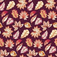 nahtloses Muster mit Herbstlaub vektor
