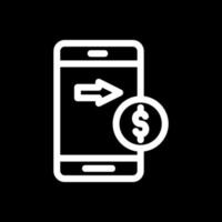 Senden Sie Geld mobiles Vektor-Icon-Design vektor