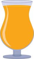 stor glas med färsk gott orange juice vektor illustration