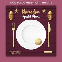 Ramadan Bannerwerbung. Ramadan Social Media Post Vorlage