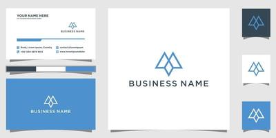 logotyp design mall brev m med företag kort design mall vektor