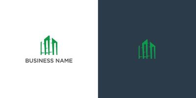 Bambus Haus Pflanze Vektor Logo Symbol Illustration Design, kreativ Natur Logo Design