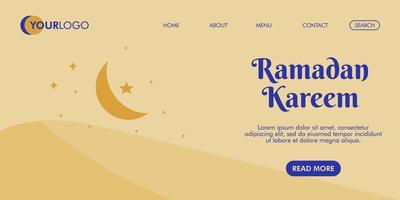 kostenlos Vektor Ramadan kareem Landung Seite