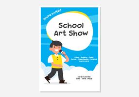 Schule Art Show Poster vektor