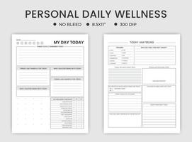personlig dagligen wellness vektor