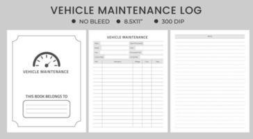 fordon underhåll logga, fordon underhåll anteckningsbok vektor