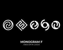 Brief f Monogramm geometrisch Kreis Logo Design. vektor