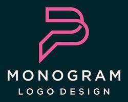 bp Brief Monogramm Technologie Logo Design. vektor