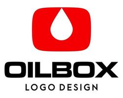 geometrisch Box Öl Lager Industrie Logo Design. vektor