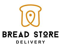 Brot Symbol und Ort Logo Design. vektor
