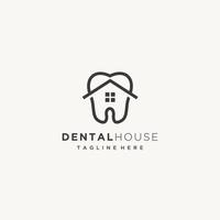 Zahn Dental Haus, zum Zahnarzt Dental Zahnheilkunde Klinik Logo Design vektor