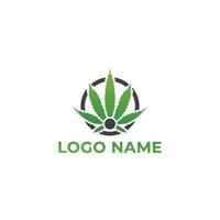 vektor marijuana hälsa medicinsk cannabis logotyp