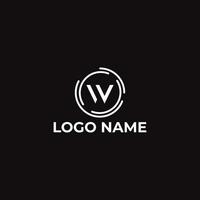 vektor första brev w logotyp för företag eller media företag