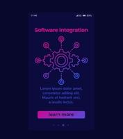 Software-Integration, Mobile Screen Design.eps vektor