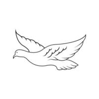 flygande fred duva symbol illustration design vektor